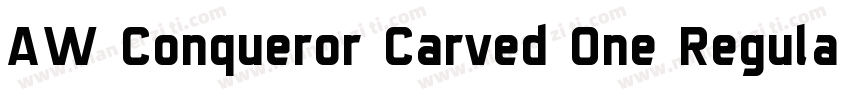 AW Conqueror Carved One Regular字体转换